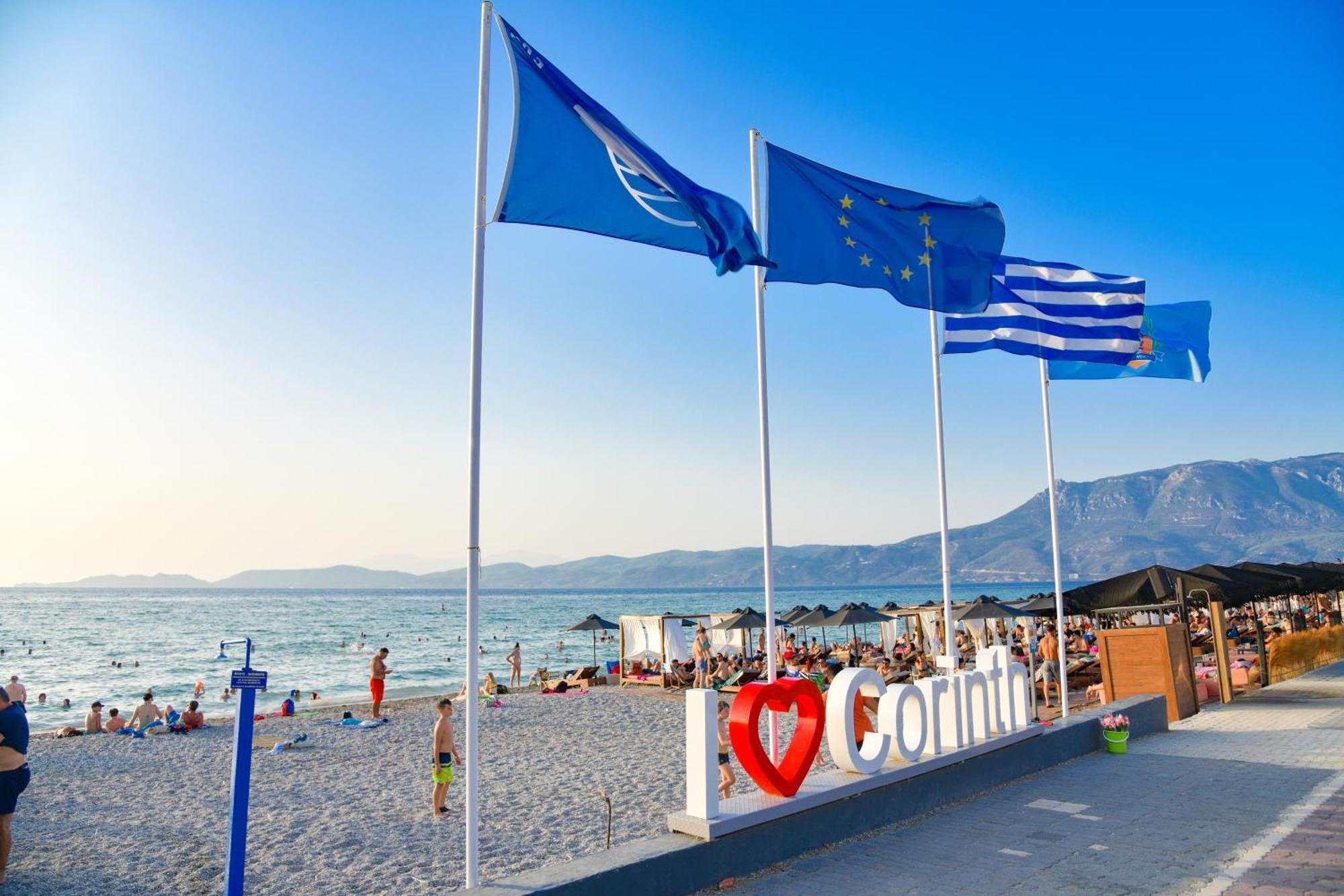 Beach Blue Villa Corinth Exterior foto