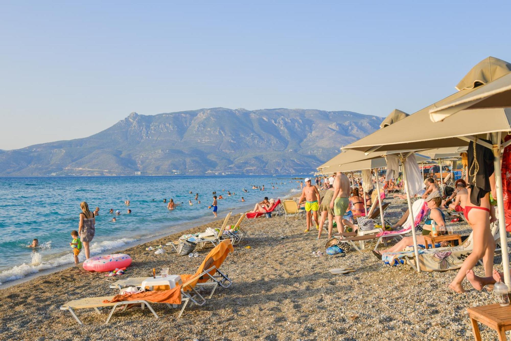 Beach Blue Villa Corinth Exterior foto